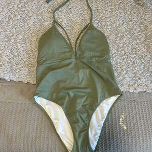 PINK Victoria's Secret Kids Green One Piece Swimsuit